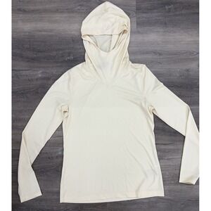 Indyeva Hoodie Women Mesh Knit Long Sleeve Activewear Pullover Small Yellow